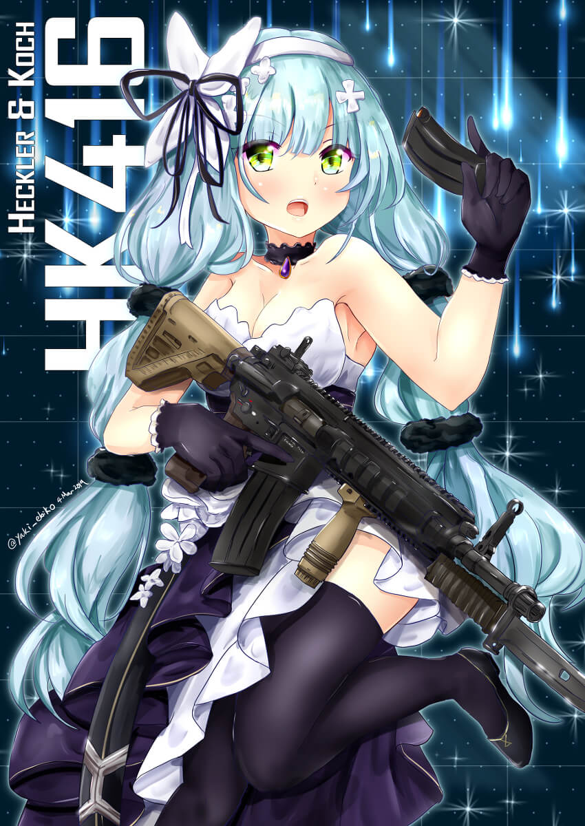 【画集分享】 えびこ 绘制的《少女前线》HK416