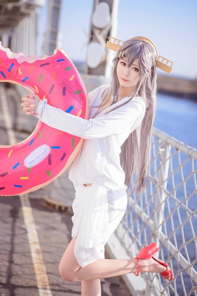 【Cosplay欣赏】舰队Collection，榛名改二 水着！