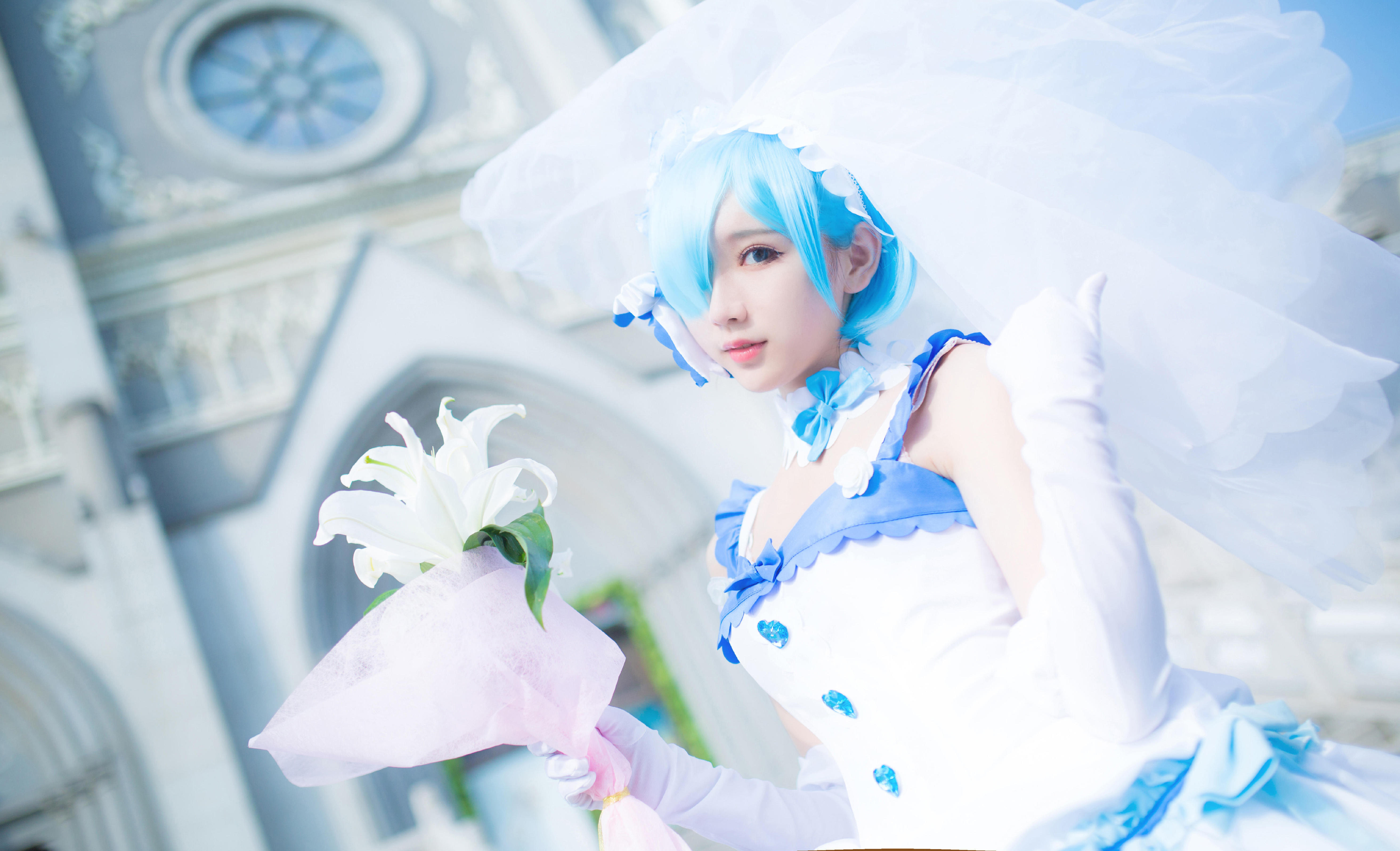 【Cosplay欣赏】Re从零开始的异世界生活 蕾姆婚纱play