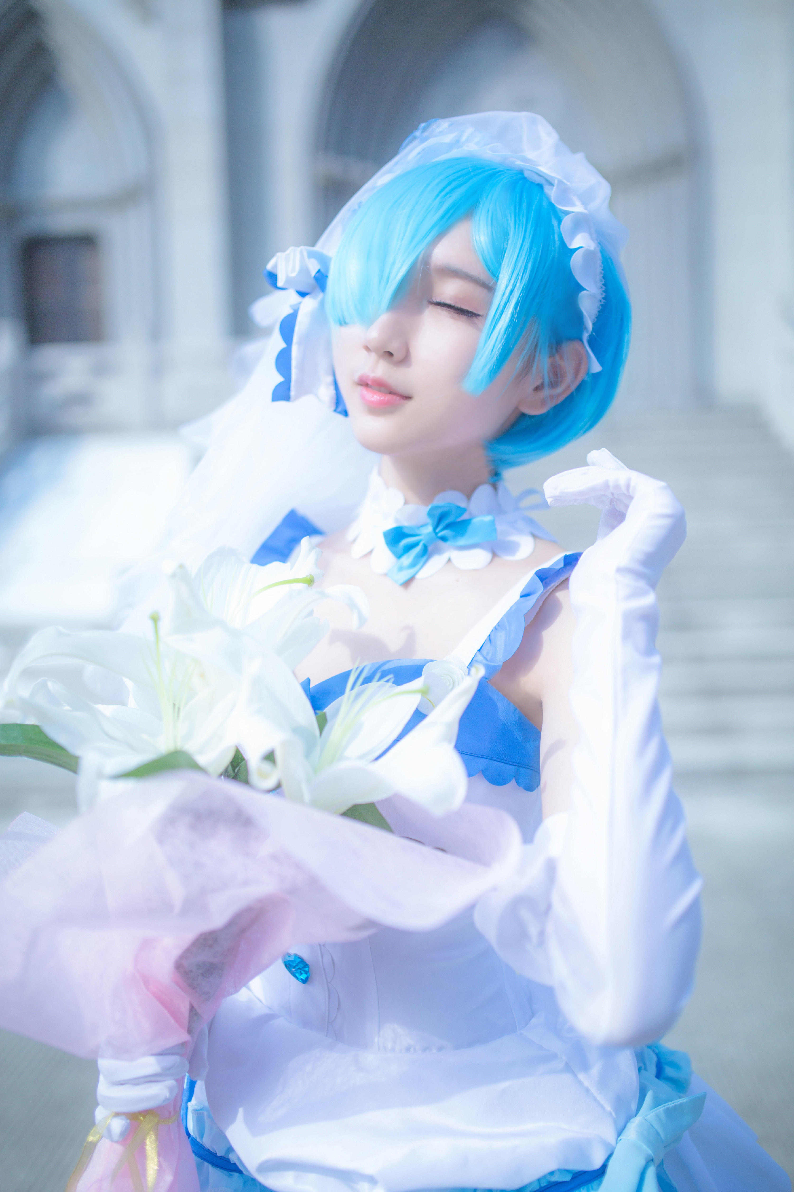 【Cosplay欣赏】Re从零开始的异世界生活 蕾姆婚纱play