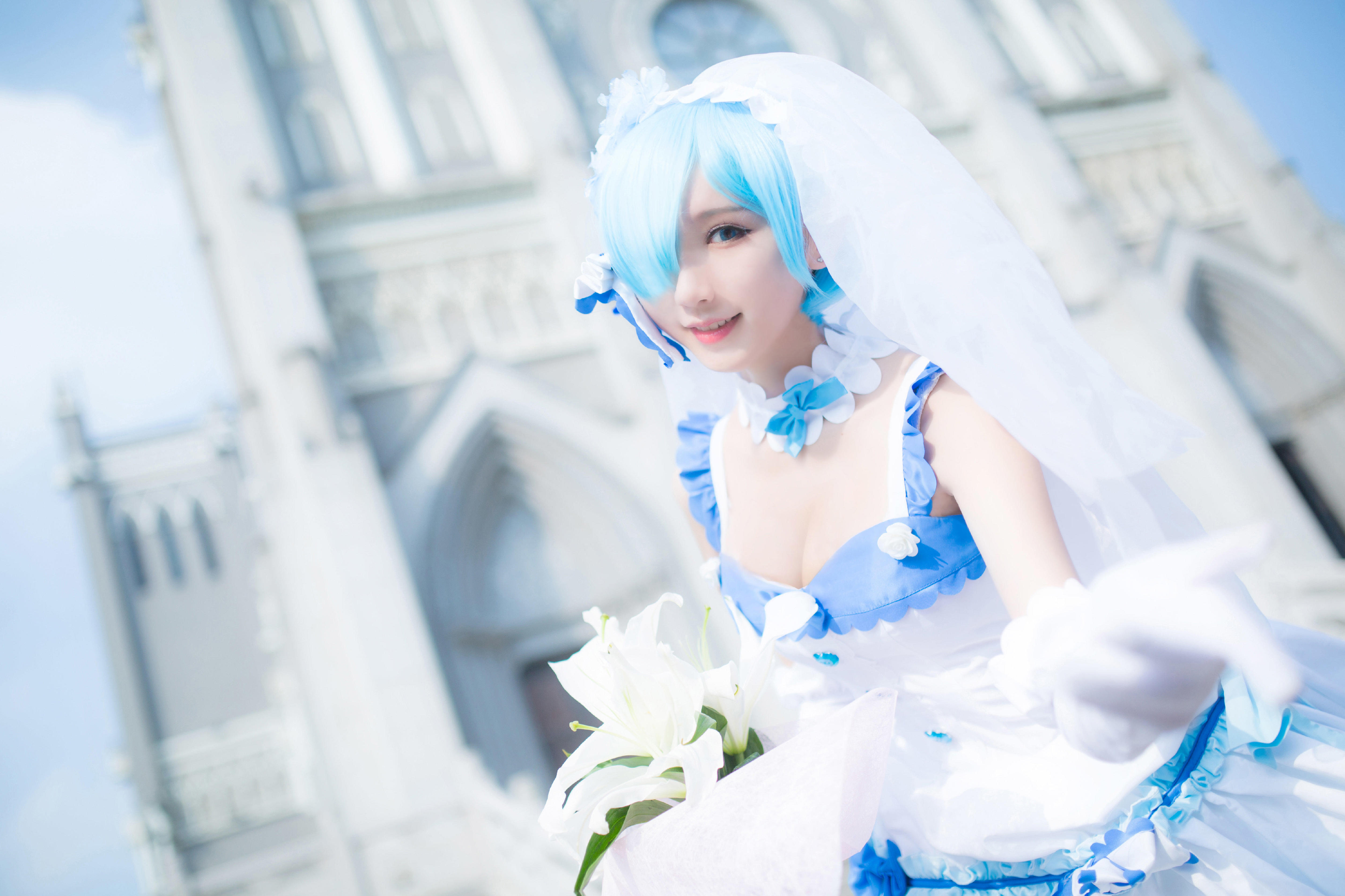 【Cosplay欣赏】Re从零开始的异世界生活 蕾姆婚纱play