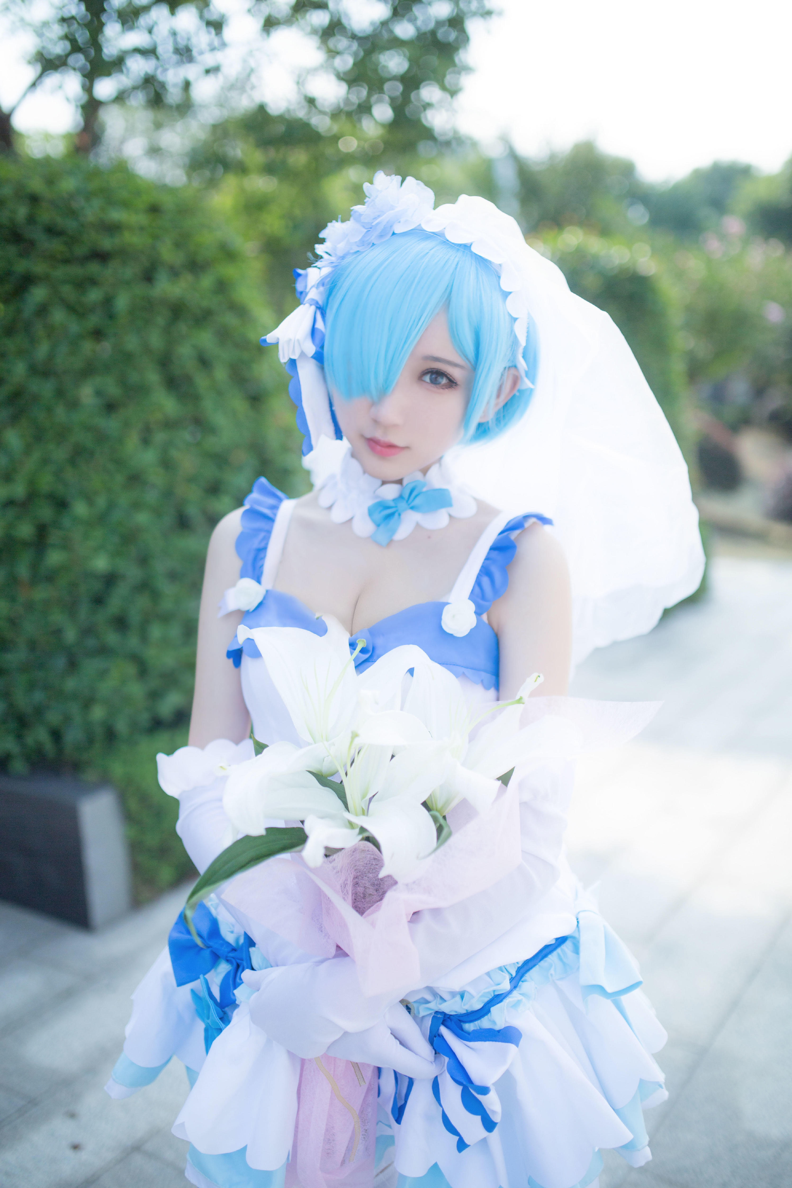 【Cosplay欣赏】Re从零开始的异世界生活 蕾姆婚纱play