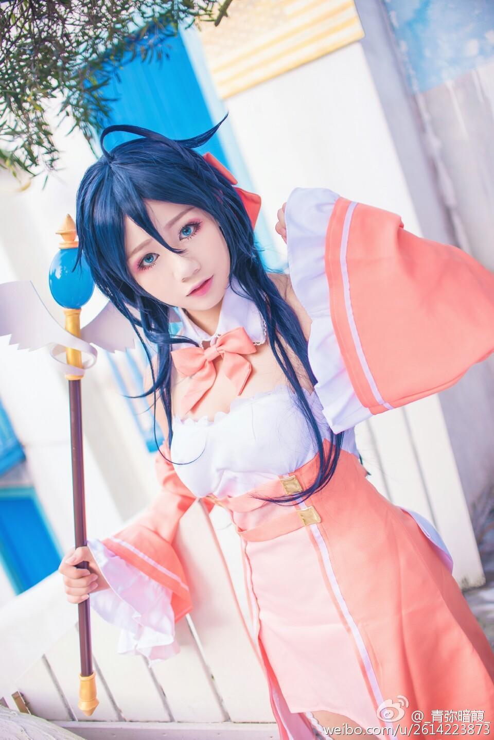 【Cosplay欣赏】线上游戏的老婆不可能是女生？玉置亚子 领域白丝！