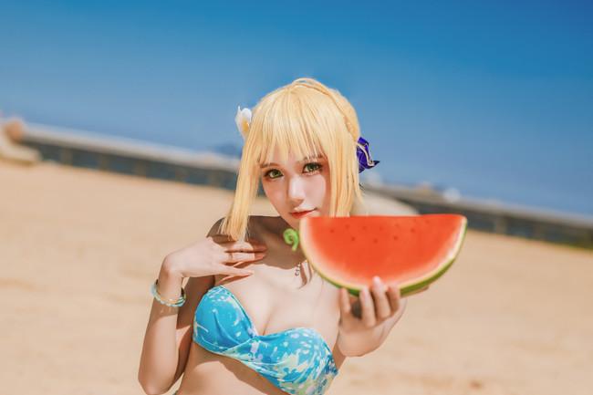 【Cosplay欣赏】Fate/Extra Saber 泳装