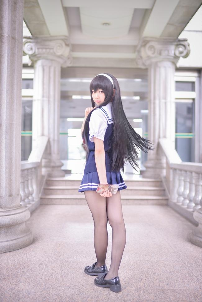 【Cosplay欣赏】路人女主的养成方法 霞之丘诗羽，黑丝学姐！