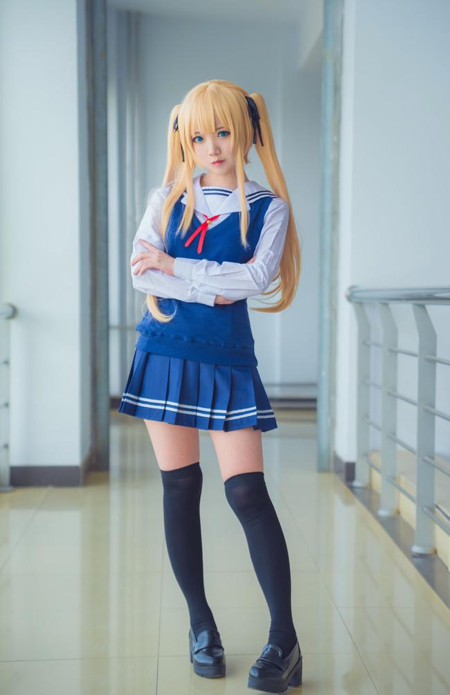 【Cosplay欣赏】路人女主的养成方法，傲娇金发双马尾英梨梨！