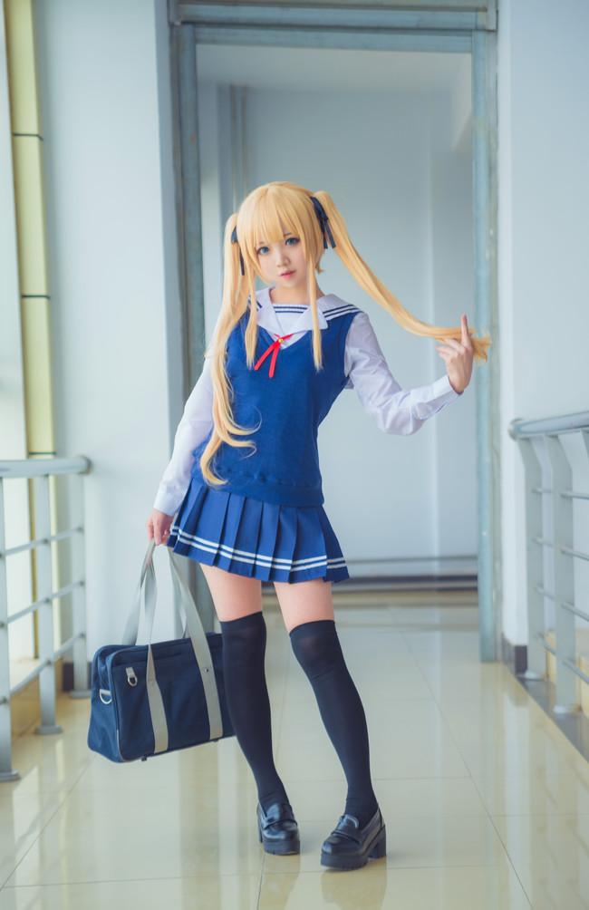 【Cosplay欣赏】路人女主的养成方法，傲娇金发双马尾英梨梨！