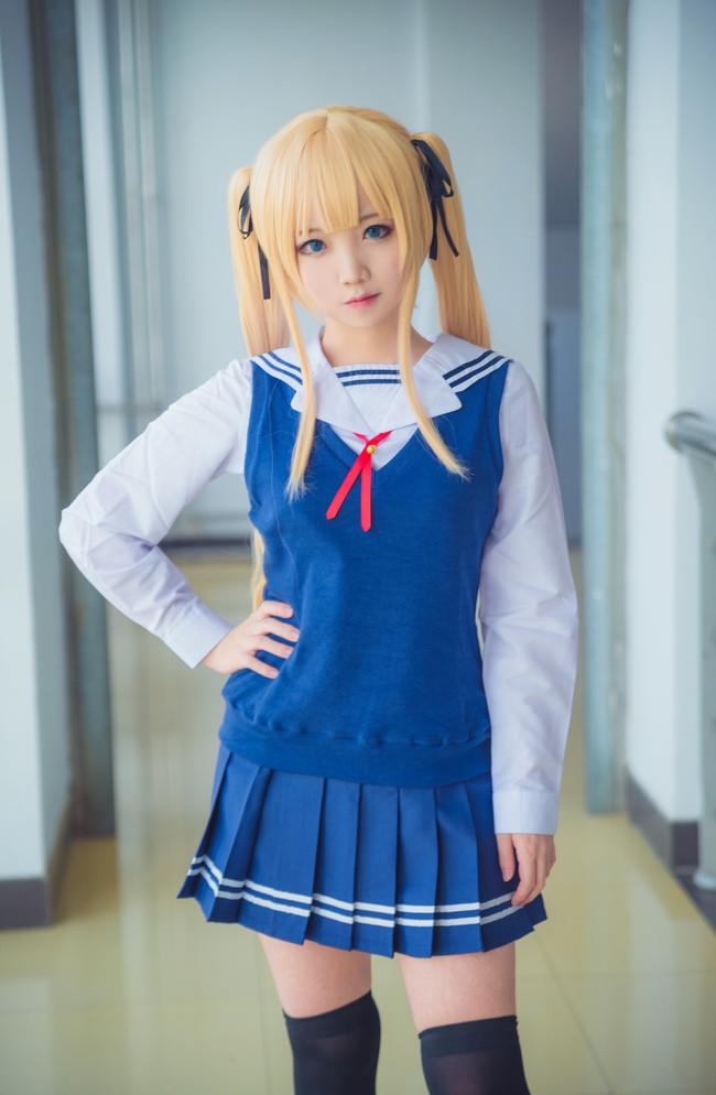 【Cosplay欣赏】路人女主的养成方法，傲娇金发双马尾英梨梨！