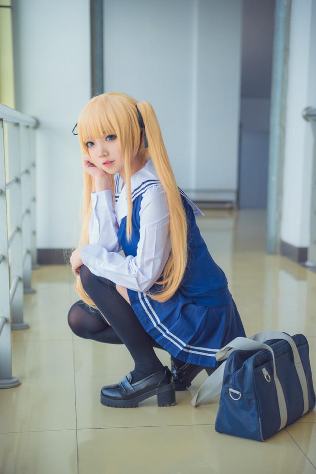 【Cosplay欣赏】路人女主的养成方法，傲娇金发双马尾英梨梨！