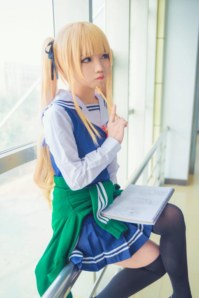 【Cosplay欣赏】路人女主的养成方法，傲娇金发双马尾英梨梨！