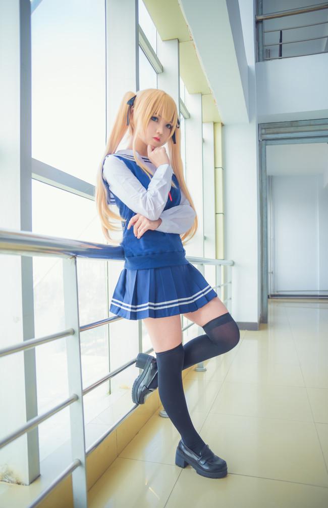 【Cosplay欣赏】路人女主的养成方法，傲娇金发双马尾英梨梨！