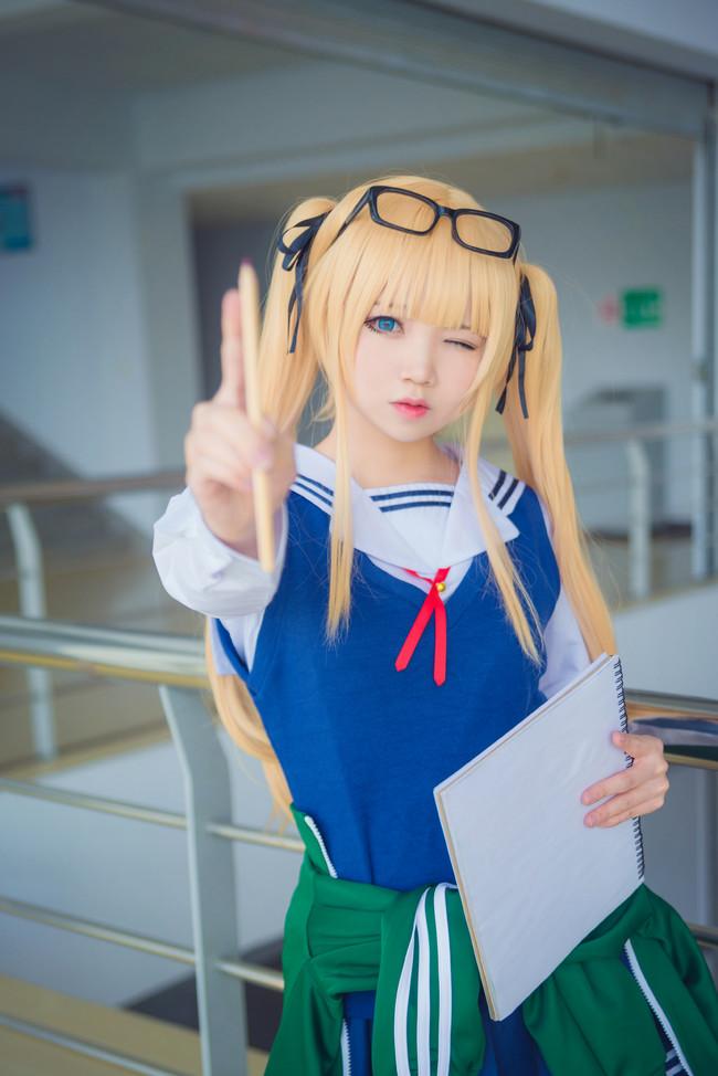 【Cosplay欣赏】路人女主的养成方法，傲娇金发双马尾英梨梨！