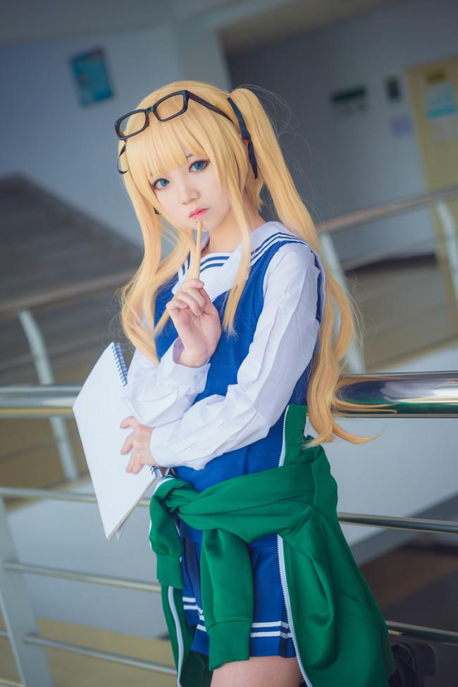 【Cosplay欣赏】路人女主的养成方法，傲娇金发双马尾英梨梨！