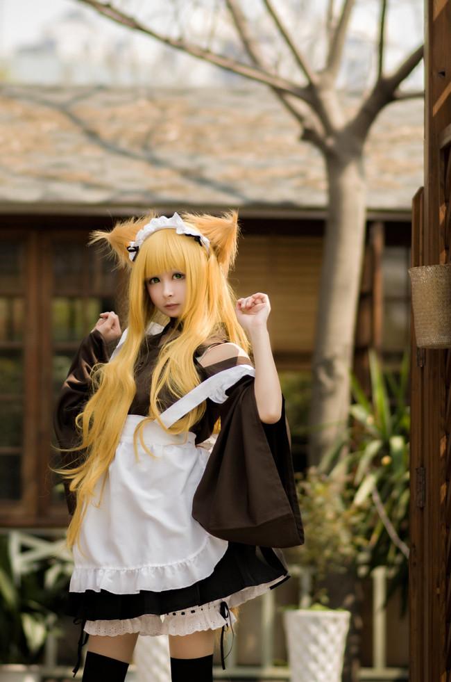 【Cosplay欣赏】变态王子与不笑猫-黑丝过膝袜 小豆梓！