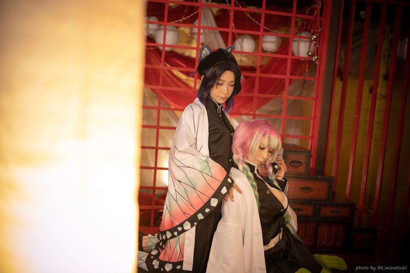 不是AV！《结衣×亚衣×琉花》Cos「鬼灭之刃」还原度真高啊！