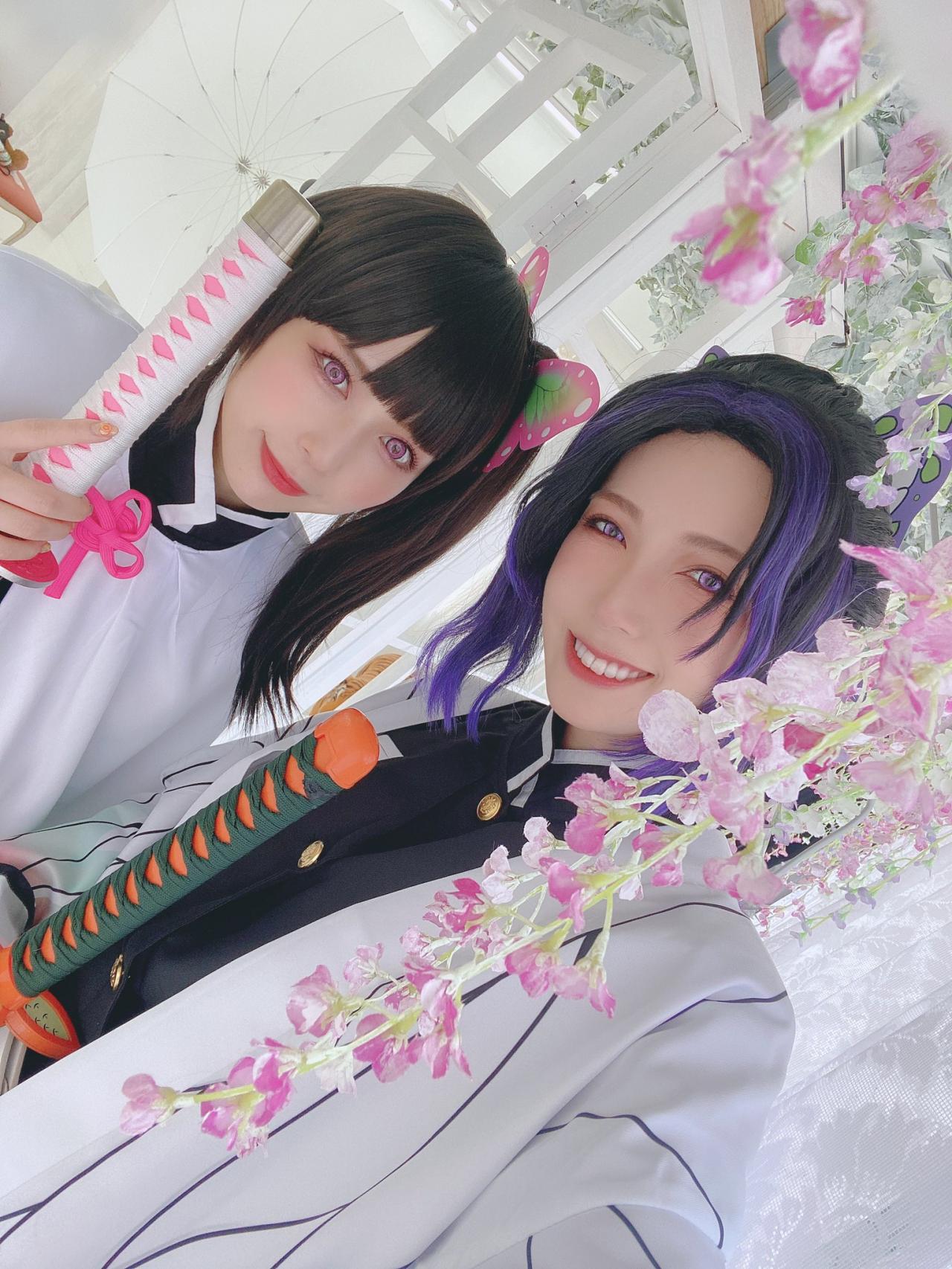 不是AV！《结衣×亚衣×琉花》Cos「鬼灭之刃」还原度真高啊！