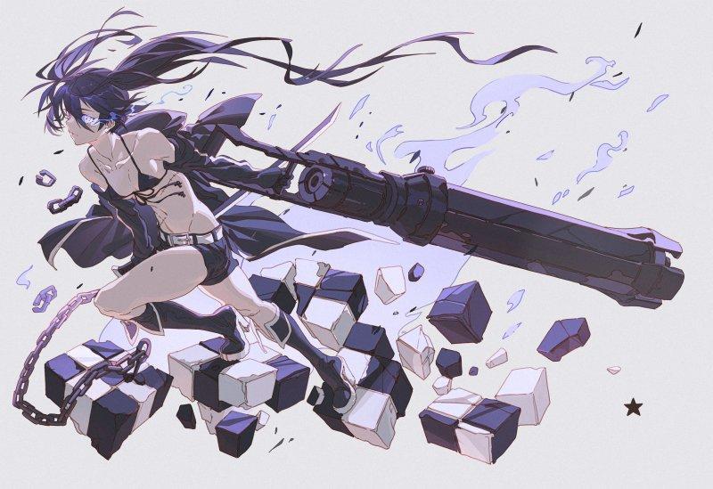 MaxFactory《BLACK★ROCK SHOOTER》黑岩射手 HxxG Edition.1/7比例手办，2023年8月发售！