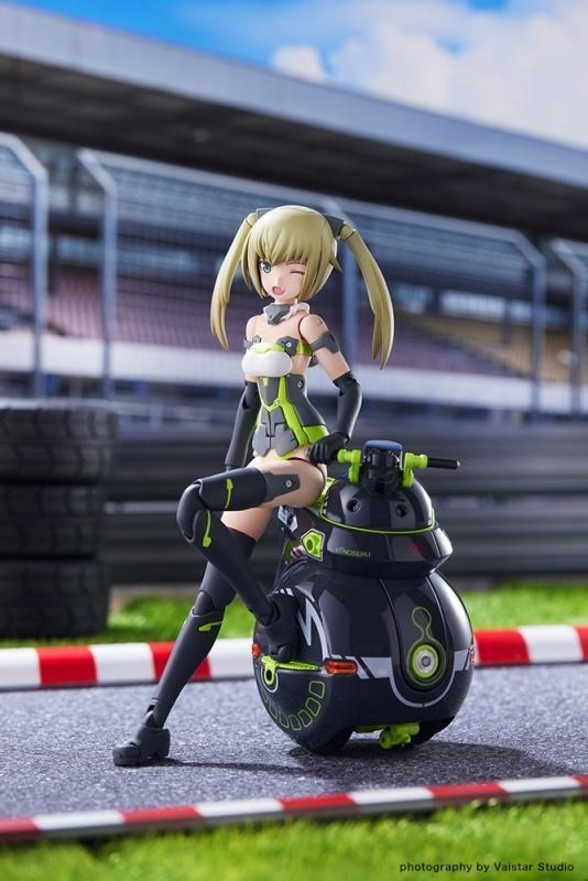 寿屋《Frame Arms Girl 骨装机娘》祈仙蒂雅 Racer＆NOSERU Racing Spec Ver. 组装手办，2022年8月发售！