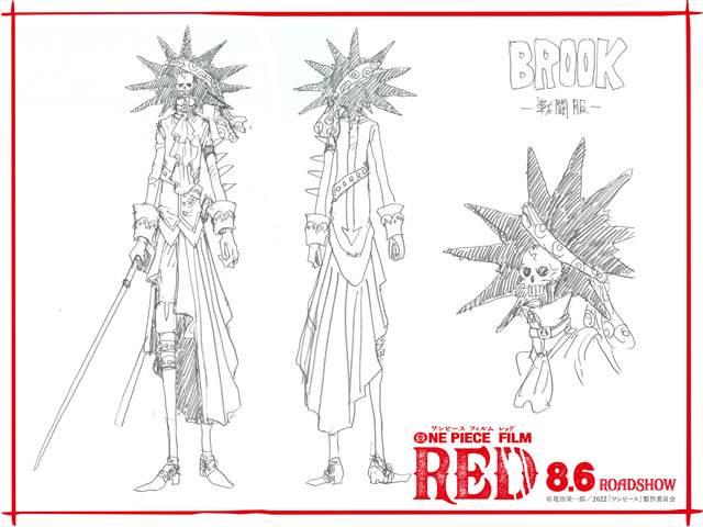 剧场版动画「ONE PIECE FILM RED」各角色战斗服设计图公布啦